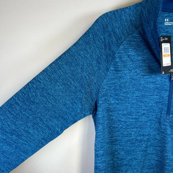 Under Armour Mens UA Tech 2.0 Half Zip Pullover Shirt Long Sleeve Blue Small NWT - Picture 6 of 12